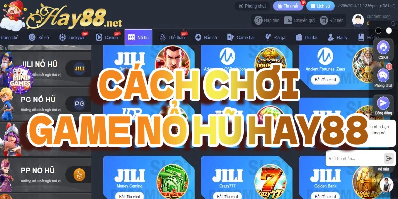 cách chơi game nổ hũ hay88